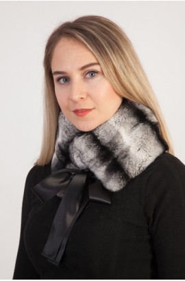 Rex Chinchilla fur collar - neck warmer